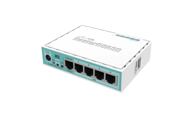 RB750Gr3 - MikroTik, hEX, 5x Gigabit Ethernet, Dual Core 880MHz CPU, 256MB RAM, USB, microSD, RouterOS L4