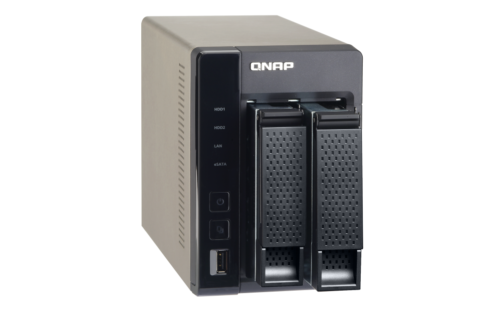 TS-269L - ULTIMO PEZZO!! TS-269L: unit tower a 2 dischi, processote Intel Atom Dual-core da 1.86 GHz, 1GB di RAM DDR3 (espandibile a 3GB), 2 port di rete Gigabit LAN, supporto per dischi fissi / SSD SATA, unit disco estraibili a caldo, 2 porte USB