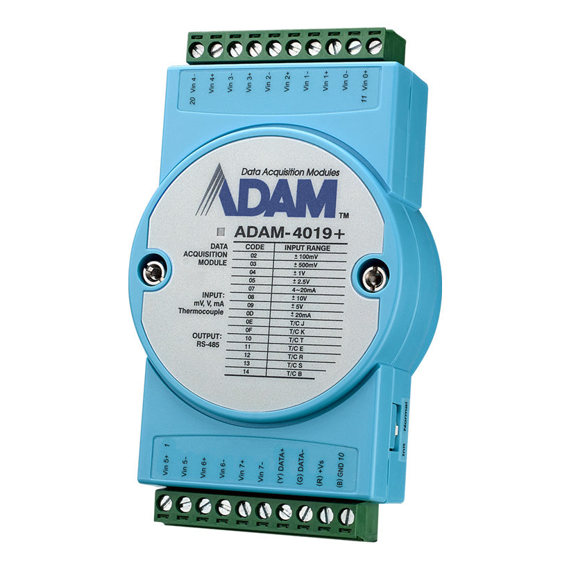 ADAM-4019+-F - 8 CHANNEL UNIVERSAL ANALOG INPUT W/MODBUS SUPPORT