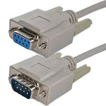 BB-232NM9MF10 - 10FT - 9 PIN NULL MODEM CABLE, MALE TO FEMALE