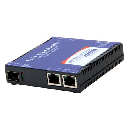 BB-857-11911 - ULTIMI 2 PEZZI!!! PoE+ Giga-MiniMc, Miniature Media Converter (PoE, PoE+ = up to 25.4 watt, 2 ports) - standard power supply included