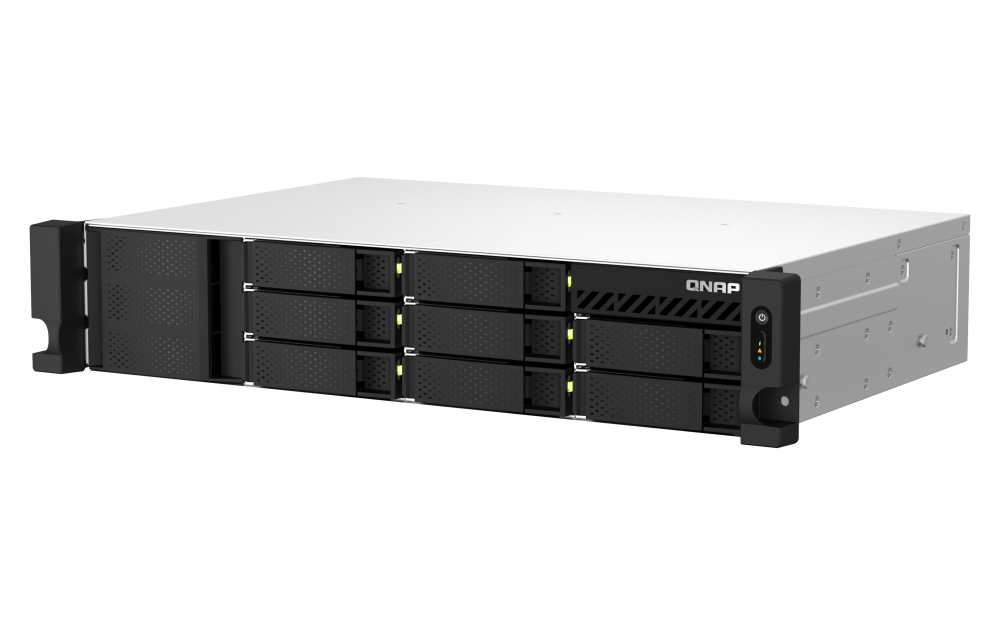 TS-873AeU-RP-4G - NAS QNAP TS-873AEU-RP - 8 x Vani totali - 5 GB Capacit  memoria Flash - AMD Ryzen V1500B Quad core (4 Core) 2,20 GHz   4GB RAM - DDR4 SDRAM - 2U Rack-Montabile - 2 x RJ-45 - 2.5 Gigabit Ethernet