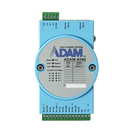 ADAM-6266-B - 4-CH RELAY OUTPUT MODBUS TCP MODULE WITH 4-CH DI