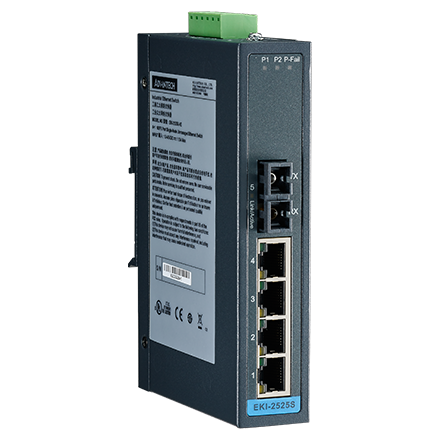 EKI-2525M-BE - 4 + 1FX Multi-Mode unmanaged Ethernet switch