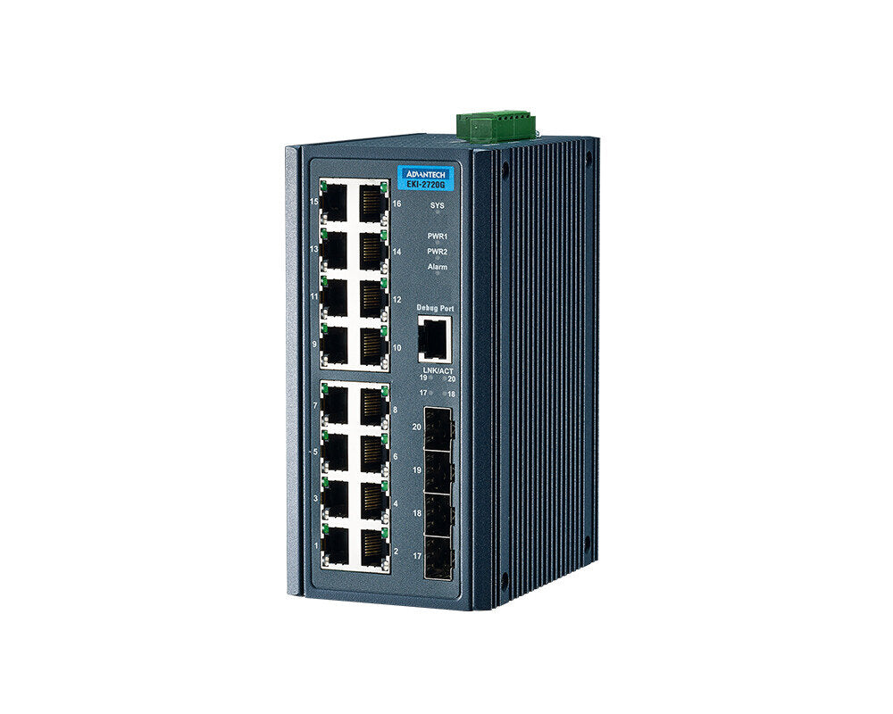 EKI-2720G-4F-AE - 16GE+4SFP Port Gigabit Unmanaged Industrial Switch