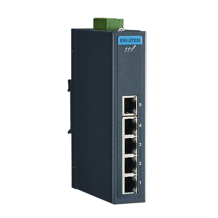 EKI-2725-CE - 5 PORT UNMANAGED GBE ETHERNET SWITCH